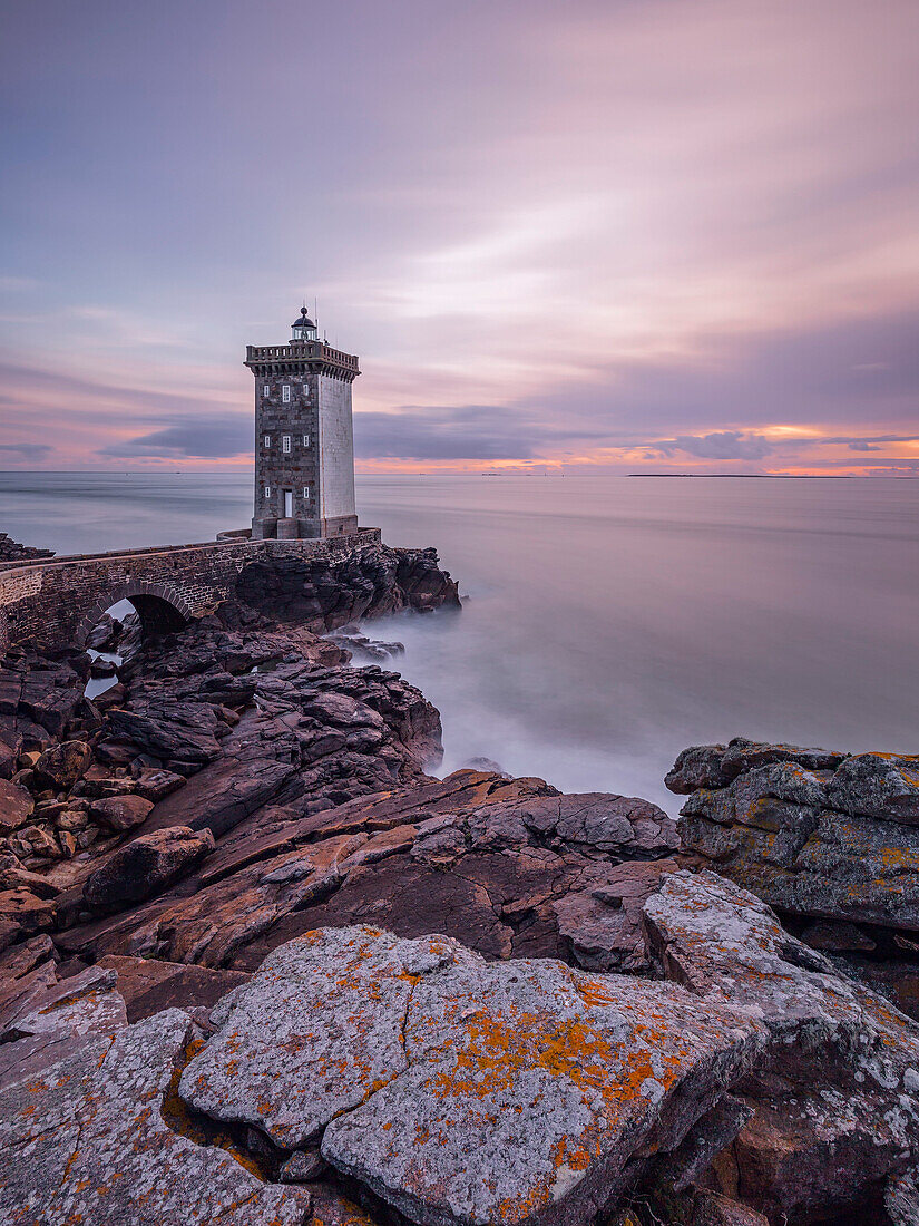 Kermorvan Leuchtturm, Le Conquet, Brest, Finistère Departement, Bretagne - Bretagne, Frankreich, Europa