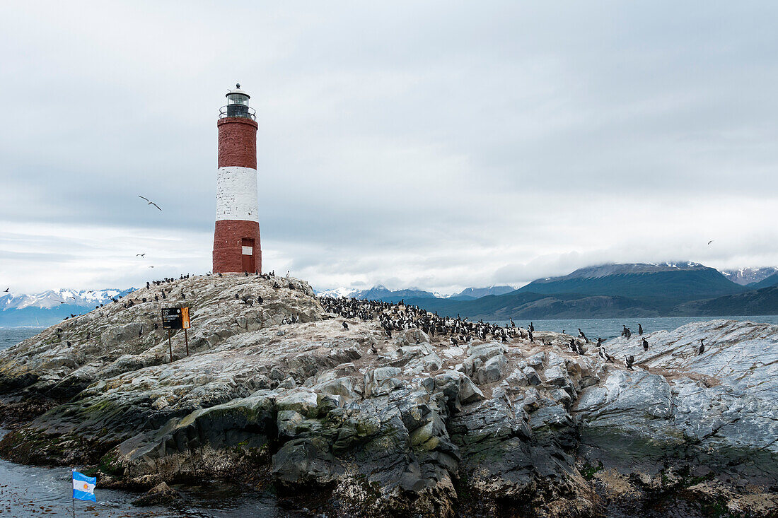 Argentina, Patagonia, Tierra del Fuego National Park, Ushuaia, Beagle Channel, Les Eclaireurs Lighthouse