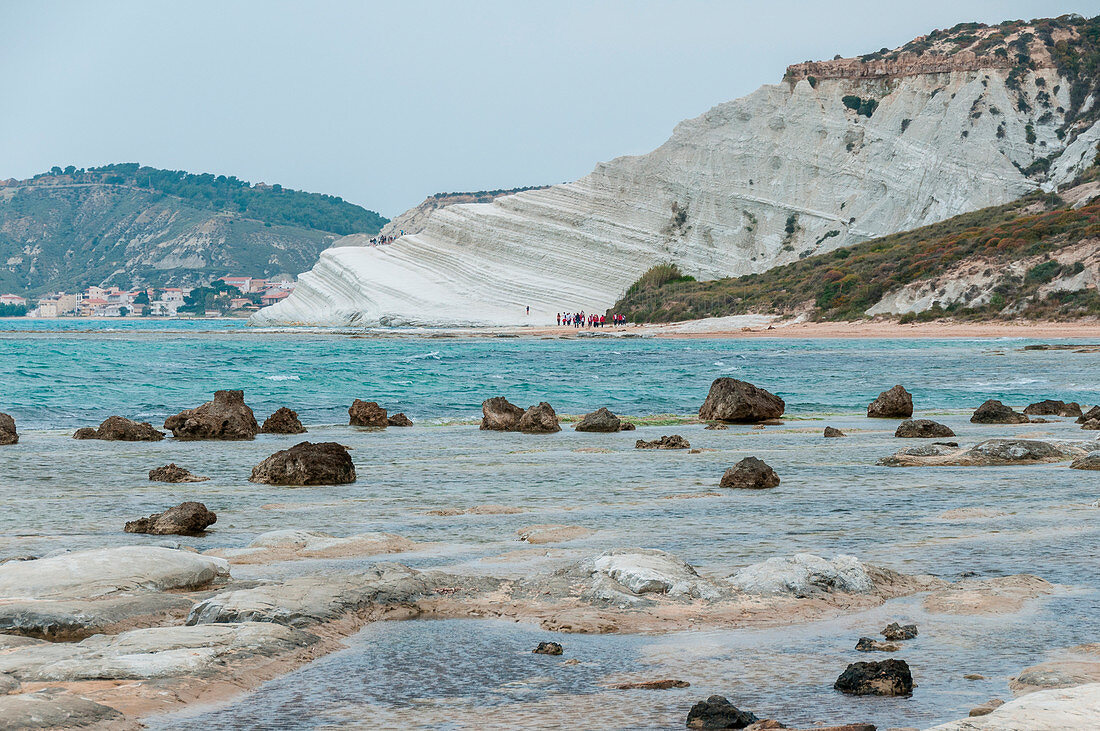 Turkish Scale beach, Europe, Italy, Sicily, Agrigento district, Realmonte