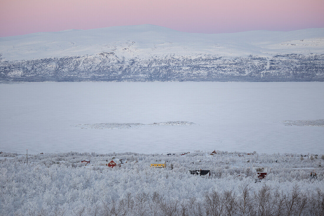 Sonnenuntergang bei Abisko, Kiruna, Schweden, Europa