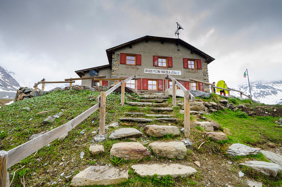 Pizzini Zuflucht, Valtellina, Lombardei, Italienische Alpen, Italien