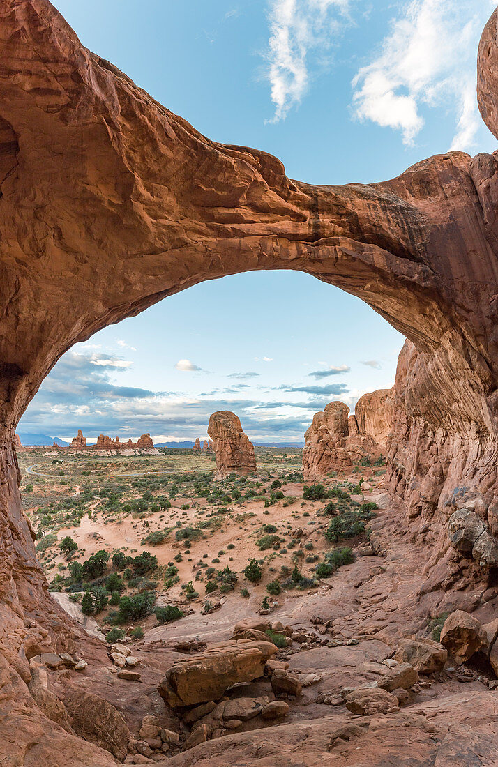 Double Arch, Arches National Park, Moab, Grand County, Utah, USA