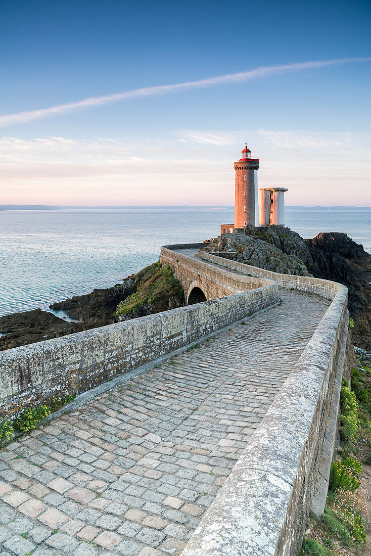 Petit Minou lightouse at sunrise, Plouzané, Finistère, Brittany, France