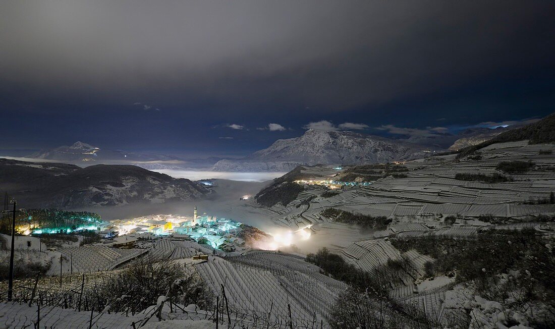 Night at Cembra Valley, trentino, trento, cembra, italy, Europe