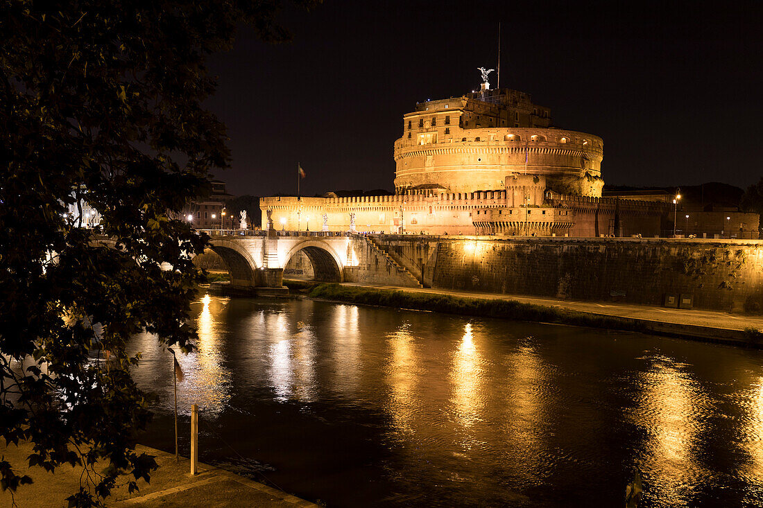 Europa, Italien, Lazio, Rom, Castel S, Angeloby Nacht