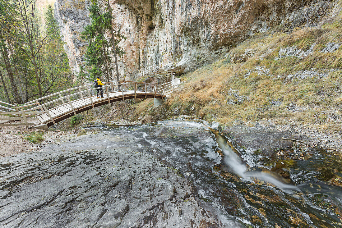 Wasserfall Tret, Europa, Italien, Trentino Alto Adige, Non Tal, Trento Bezirk, Tret Stadt