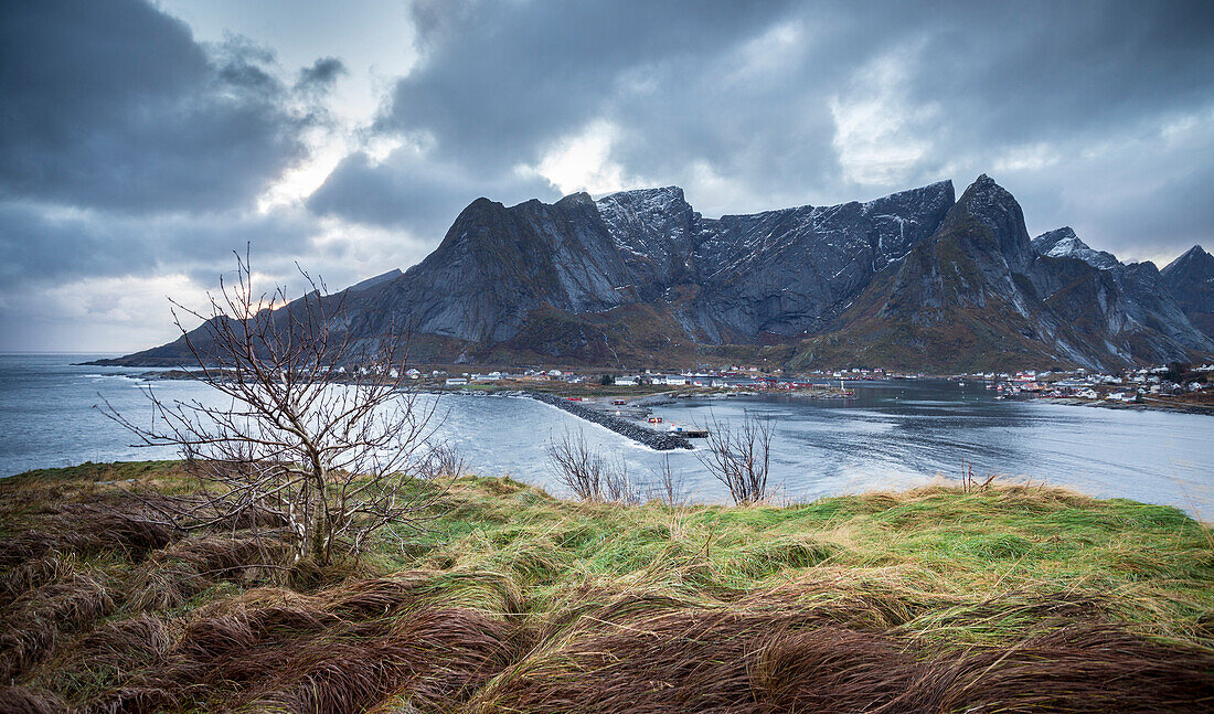 A view of Reine Bay during evening, Lofoten Islands, Northern Norway