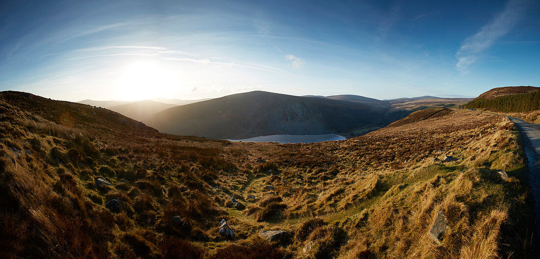 Lake Guiness (Lough Tay) bei Sally Gap, Wicklow Mountains, County Wicklow, Irland