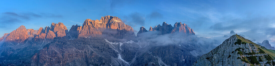Panorama of Brenta group with Cima Brenta, from Croz dell' Altissimo, Brenta group, UNESCO world heritage site Dolomites, Trentino, Italy