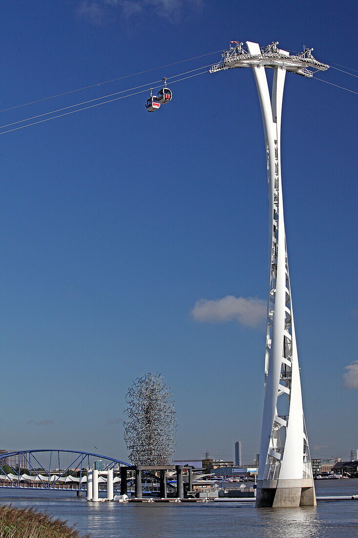 Emirates Air Line Tram between Greenwich and Docklands, London, England