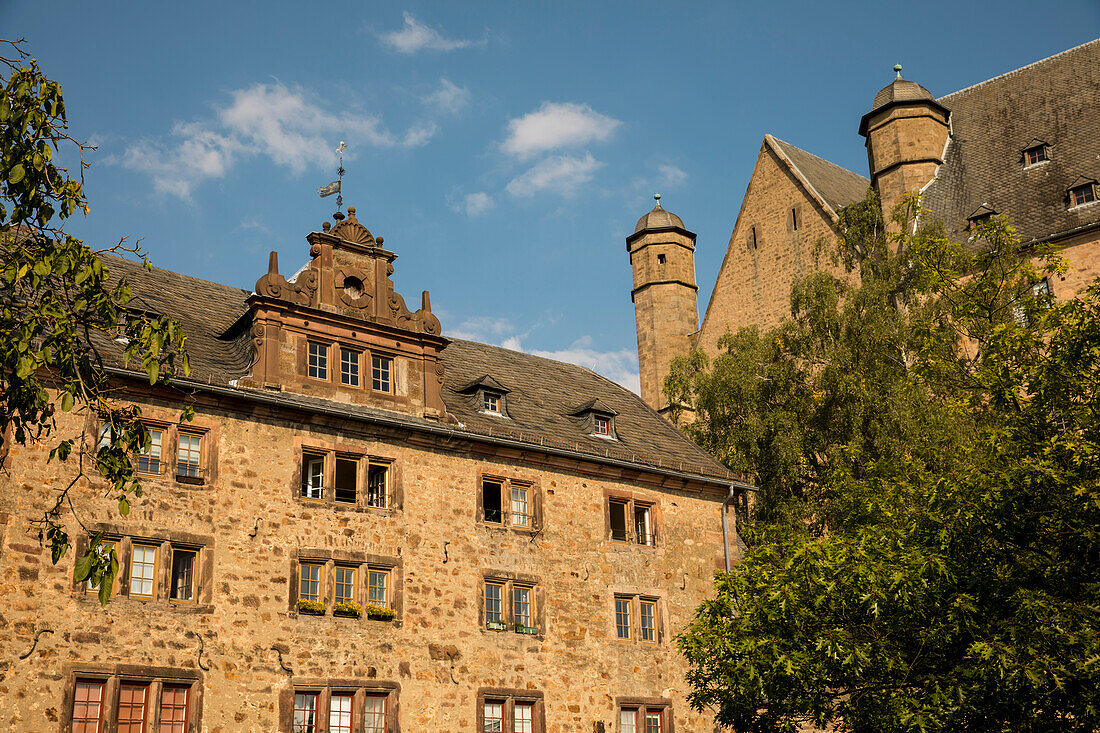 Detail vom Landgrafenschloss, Marburg, Hessen, Deutschland, Europa