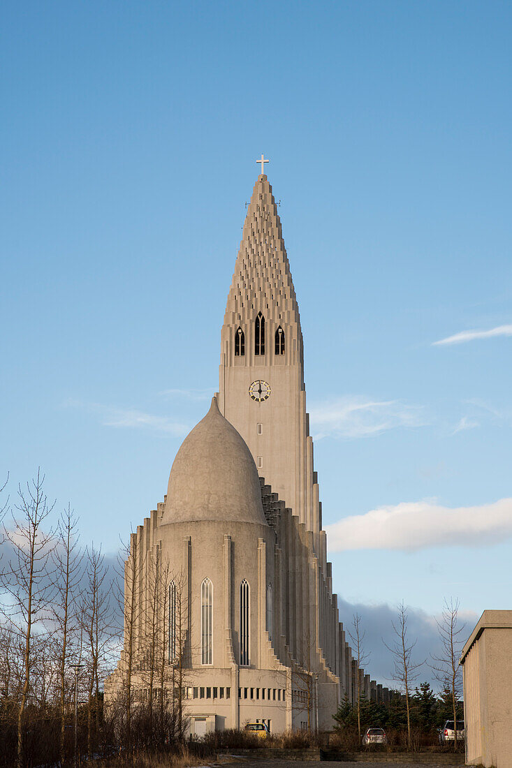 Die Hallgrimskirkja, das größte Kirchengebäude Islands, Reykjavik, Island (Iceland), Europa