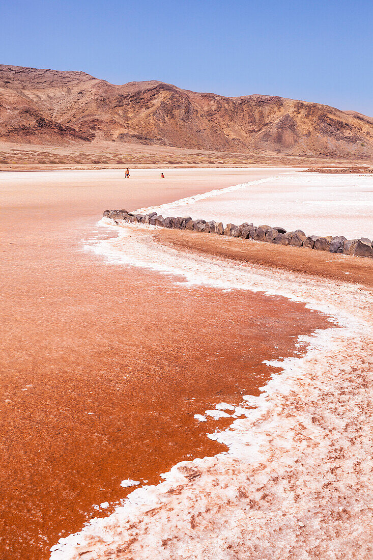 Ungedeckte Salzpfannen bei Pedra De Lume, Pedra di Lumi, das Zentrum der Salzproduktion und des Handels, Sal Island, Kap Verde, Atlantik, Afrika