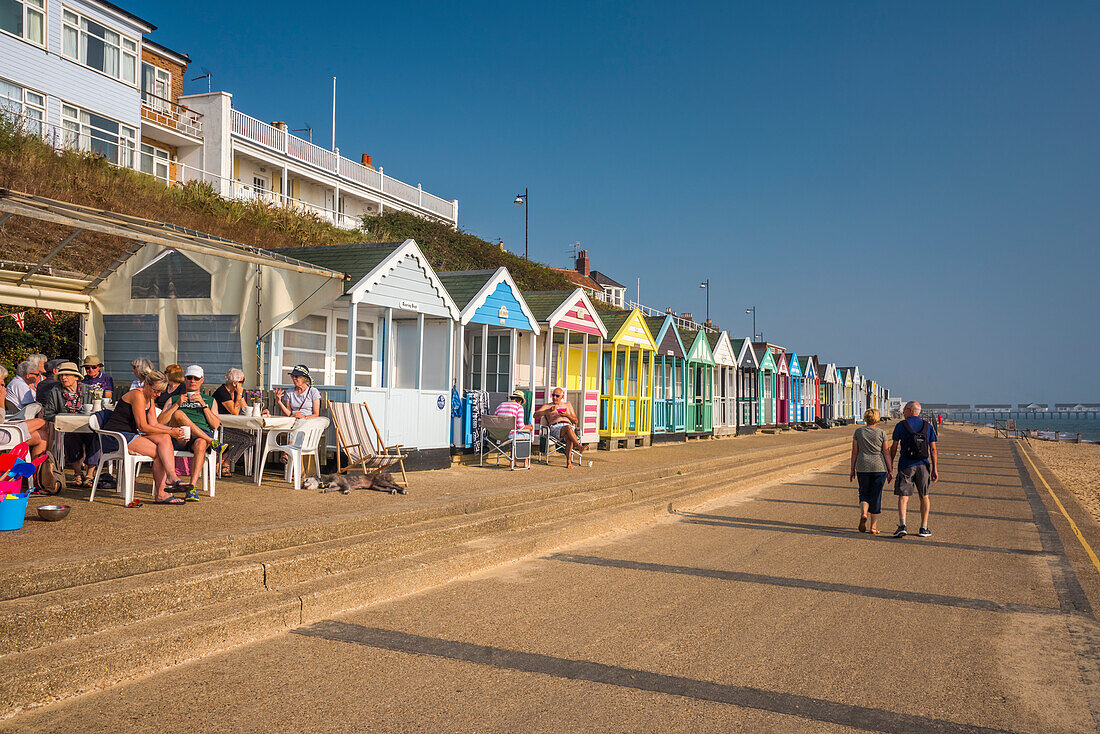 Beach huts, Promenade, Southwold, Suffolk, England, United Kingdom, Europe
