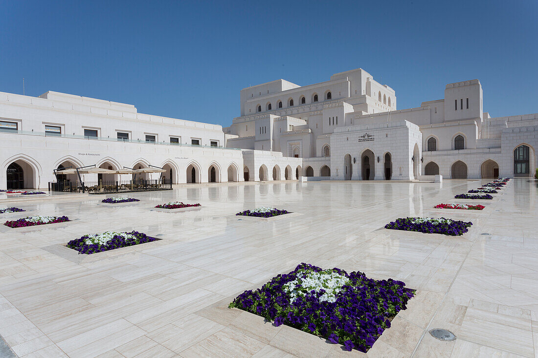 Außenansicht von Muscat Opera House, Muscat, Oman, Mittlerer Osten