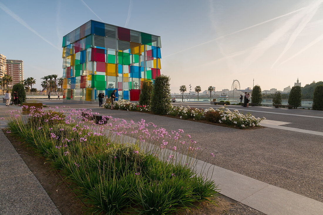Ansicht des Zentrums Pompidou Malaga, Malaga, Costa del Sol, Andalusien, Spanien, Europa