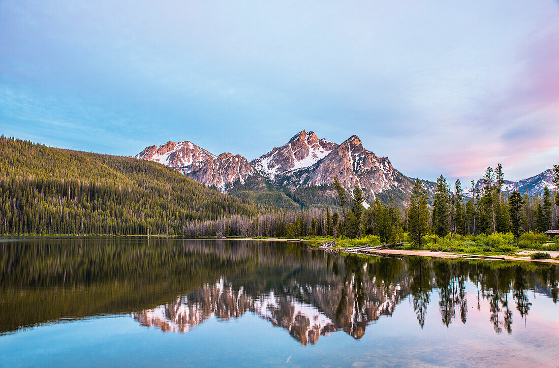 Sawtooth Mountains from Lake Stanley