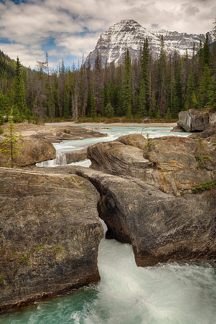 River rushes through canyon