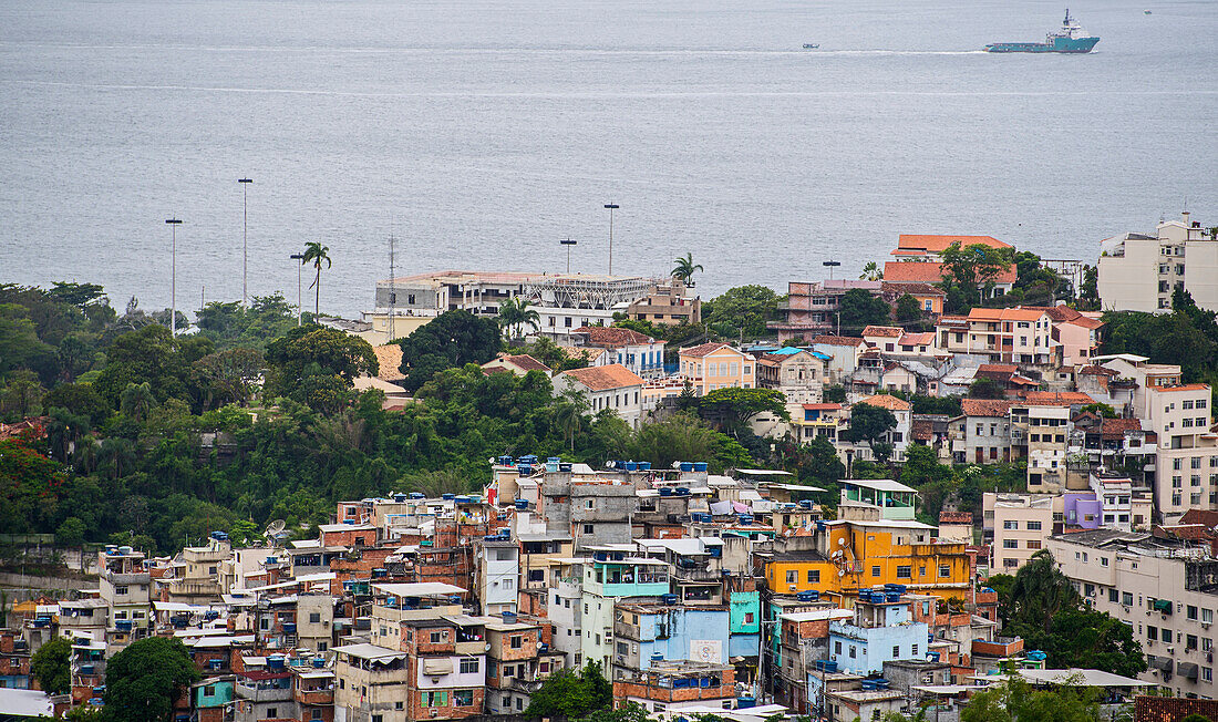 Aerial view of Santa Teresa Favela in Rio de Janeiro