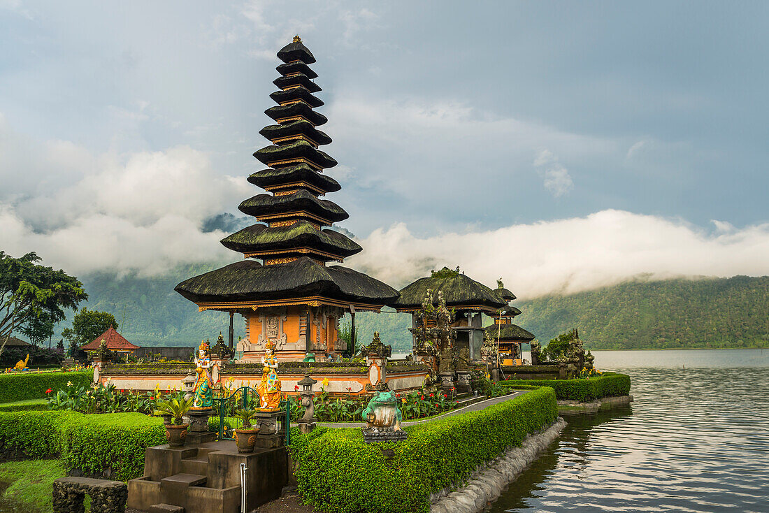 'Pura Ulun Danu Buyan in Danau Buyan Lake; Bali Island, Indonesia'