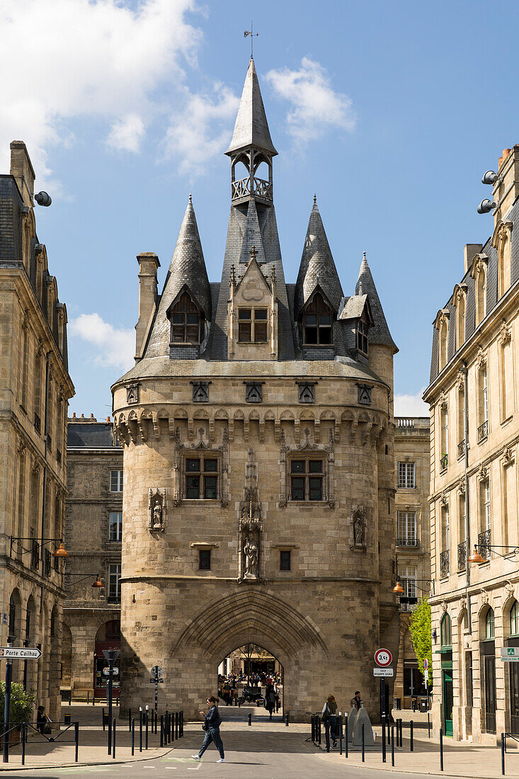 'Das Stadttor Porte Cailhau oder auch ''Porte du Palais'', Bordeaux, Gironde, Nouvelle-Aquitaine, Frankreich, Europa'