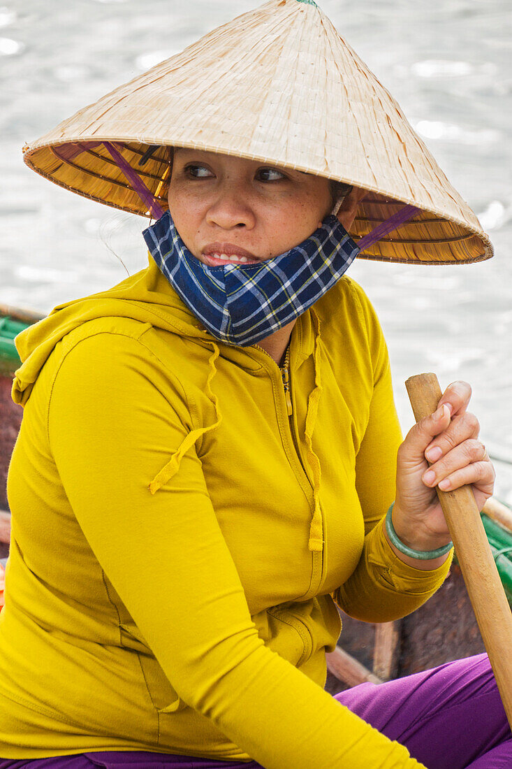 Portrait, vietnamesische Frau, Hoian, Vietnam