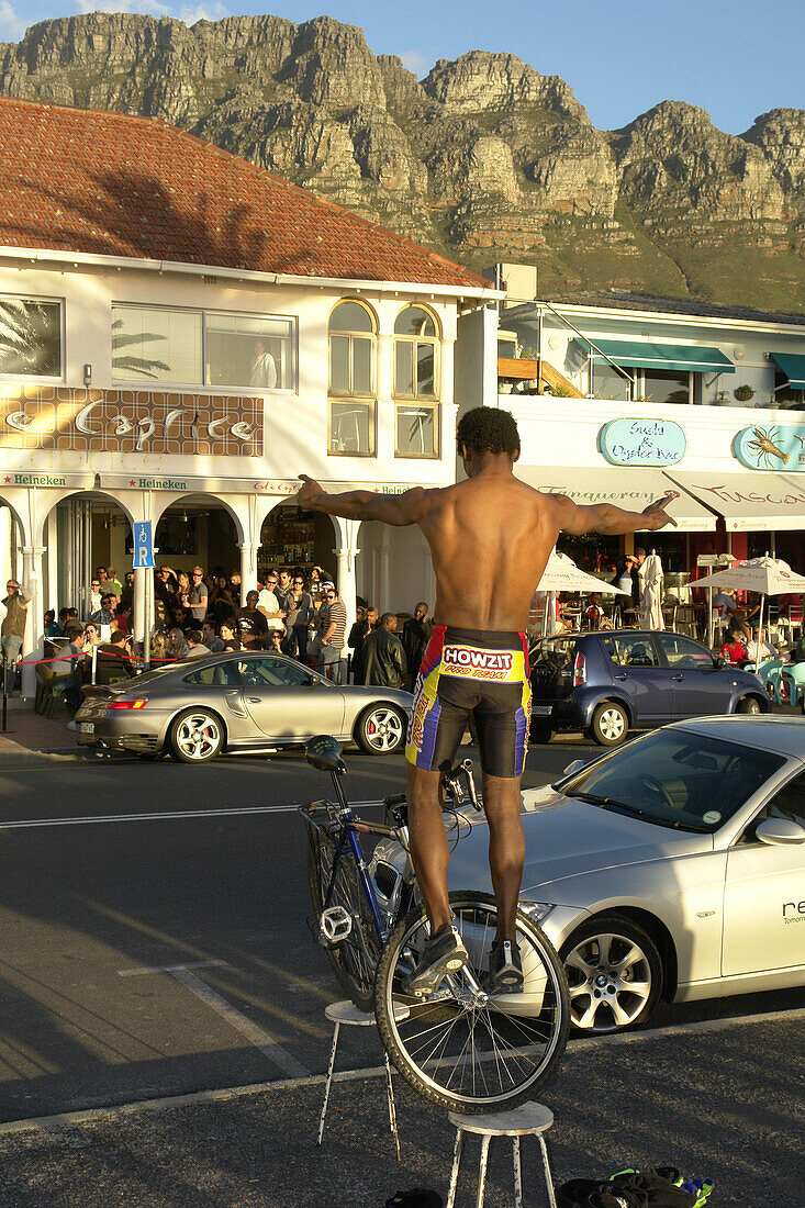 happy hour, street scene in Camps Bay, South Africa