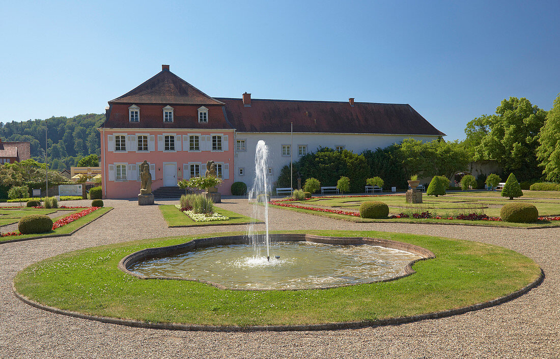 Edelhaus und Garten des Römischen Freilichtmuseums Schwarzenacker , HomburgSchwarzenacker , Saarland , Deutschland , Europa