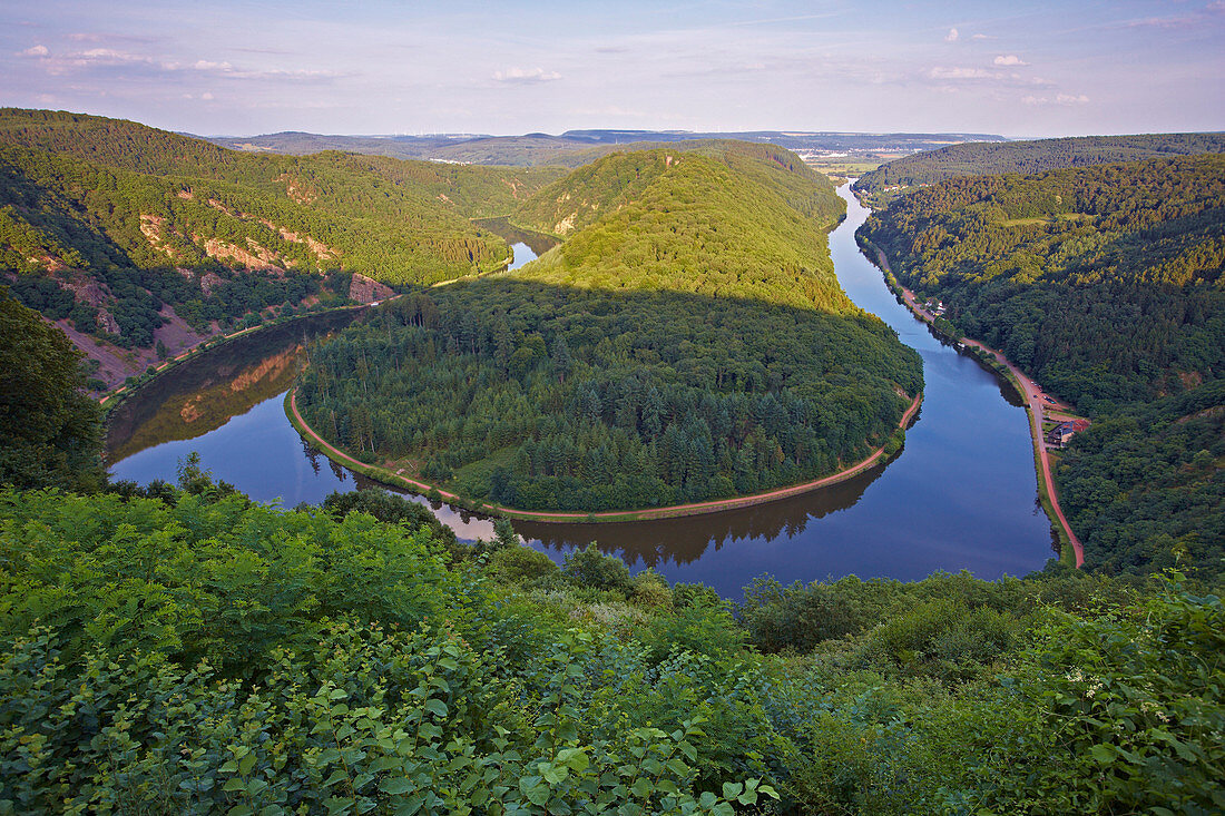 Horseshoe bend near Orscholz , Mettlach , Saar , Saar Territory , Germany , Europe