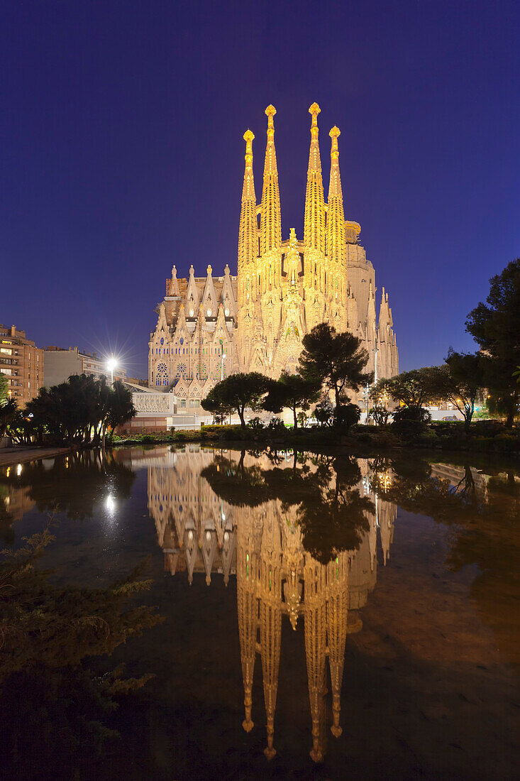 Sagrada Familia, vom Architekten Antonio Gaudi, UNESCO-Weltkulturerbe, Barcelona, Katalonien, Spanien, Europa