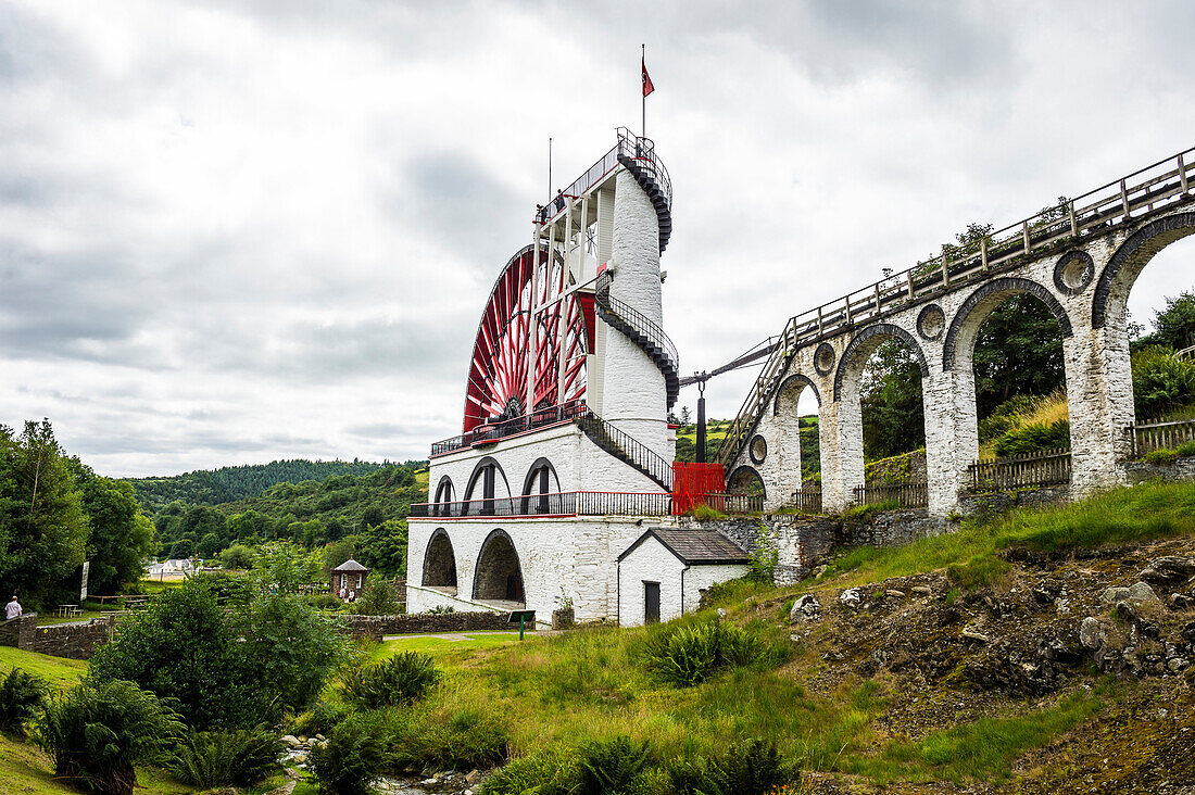 The Great Laxey Wheel, Isle of Man, crown dependency of the United Kingdom, Europe