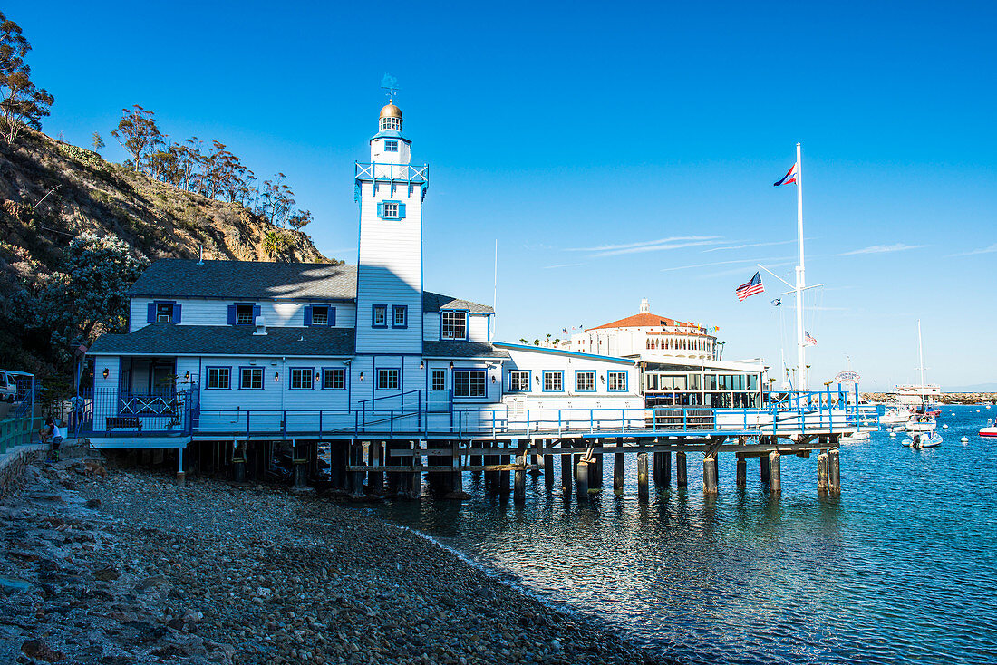 Catalina Yacht Club in Avalon, Insel Santa Catalina, Kalifornien, Vereinigte Staaten von Amerika, Nordamerika