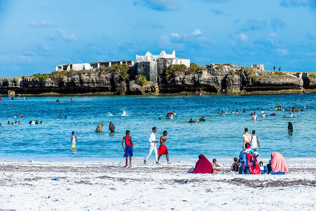 Kleine Insel gegenüber dem Strand Jazeera, Somalia, Afrika