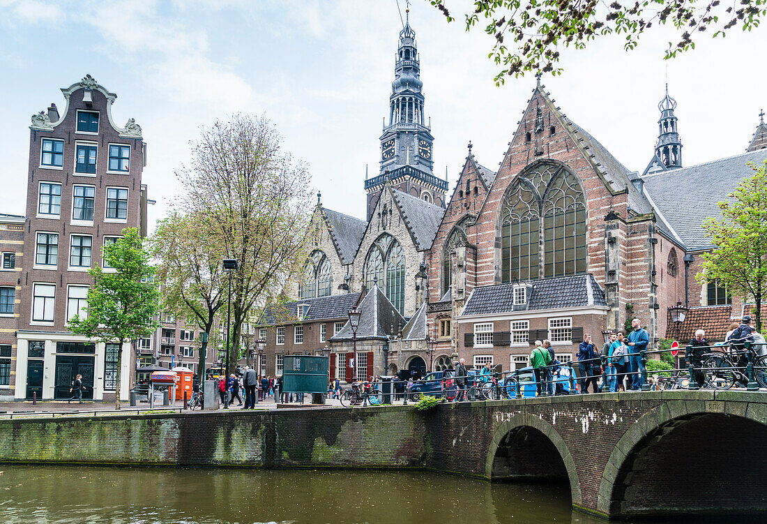 Oude Kerk, 13th century church and the oldest in Amsterdam, Netherlands, Europe