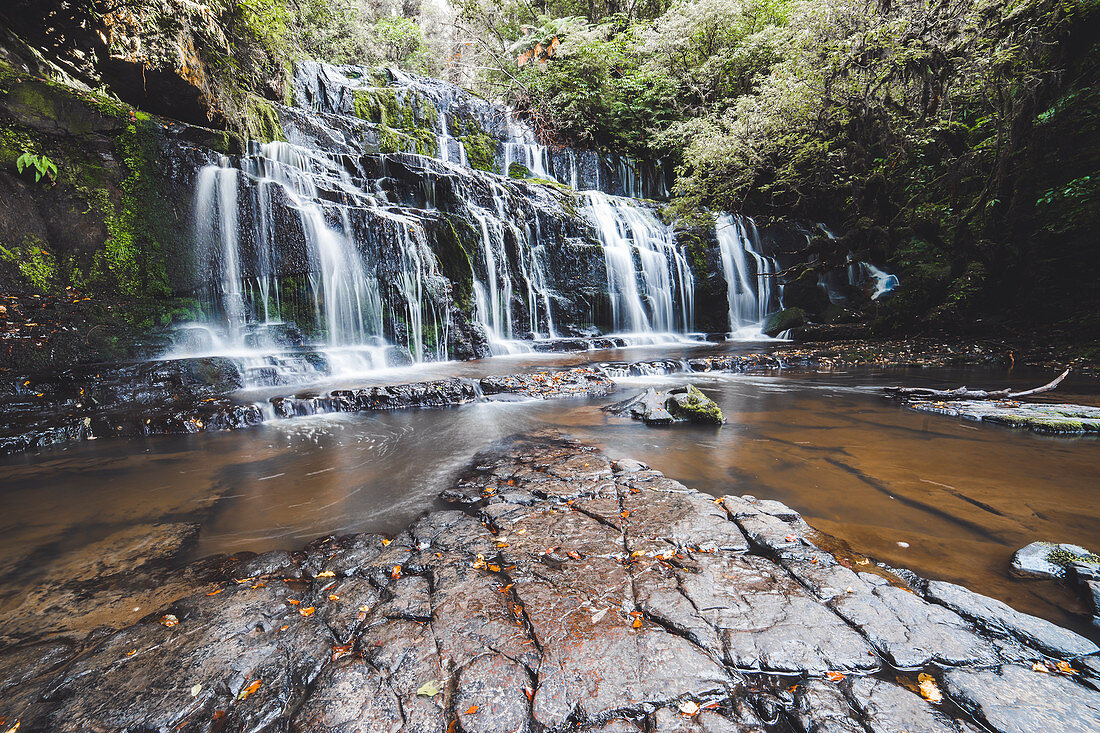 Purakaunui Falls, The Catlins, South Island, New Zealand, Pacific