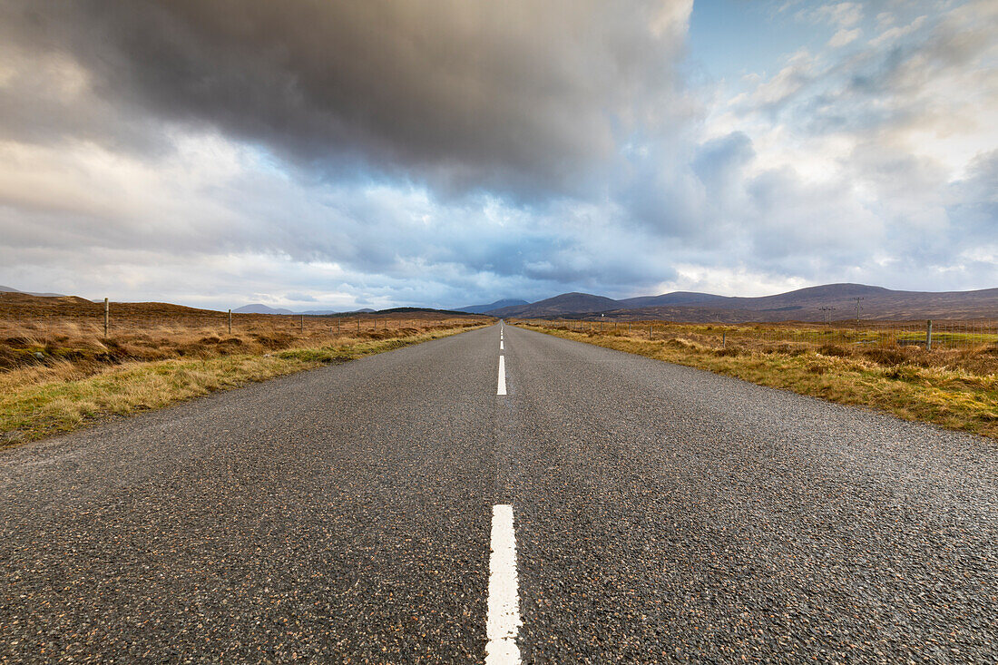 A859 road on the Isle of Lewis, Outer Hebrides, Scotland, United Kingdom, Europe