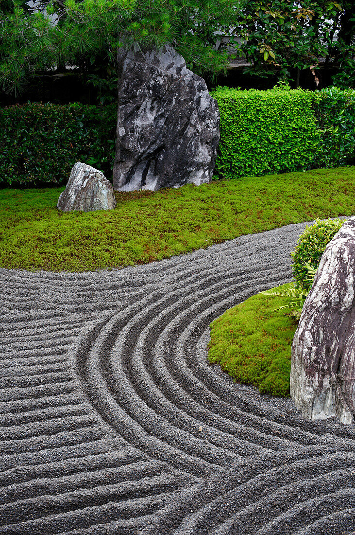 Taizo-in temple rock garden, Kyoto, Japan, Asia