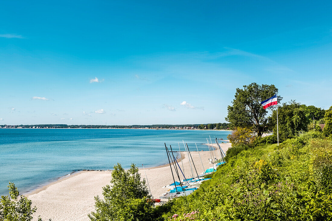 View to the Beach, Sierksdorf, Bay of Luebeck, Baltic coast, Schleswig-Holstein, Germany