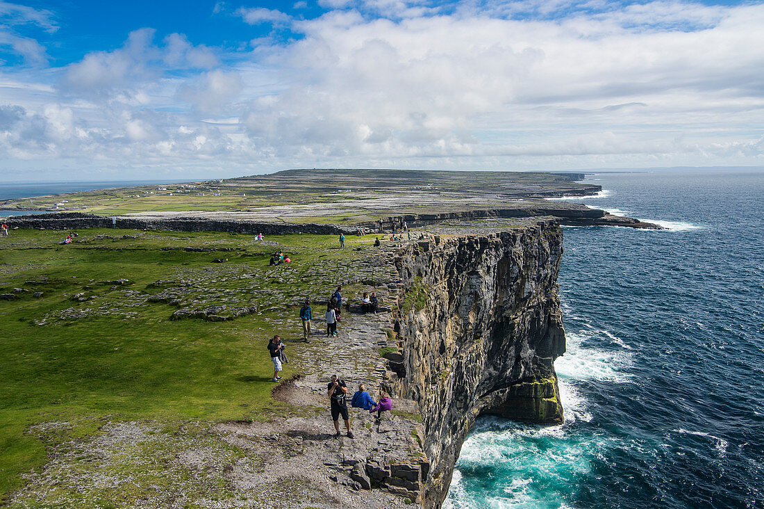 Rocky cliffs of Arainn, Aaran Islands, Republic of Ireland, Europe