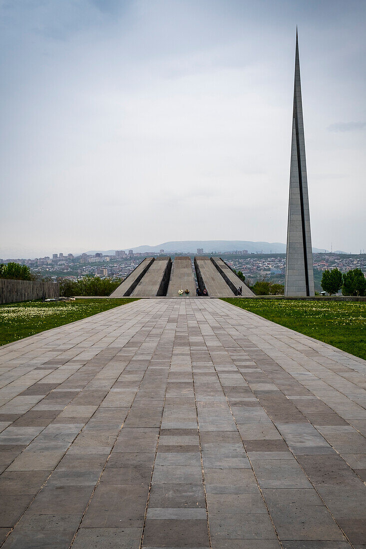 Tsitsernakaberd memorial monument of the Armenian Genocide, Yerevan, Armenia, Caucaus, Eurasia