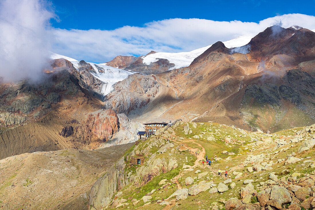 Refuge Larcher - Cevedale Europe, Italy, Trentino region, Venezia valley, Pejo, Sun valley, national park Stelvio