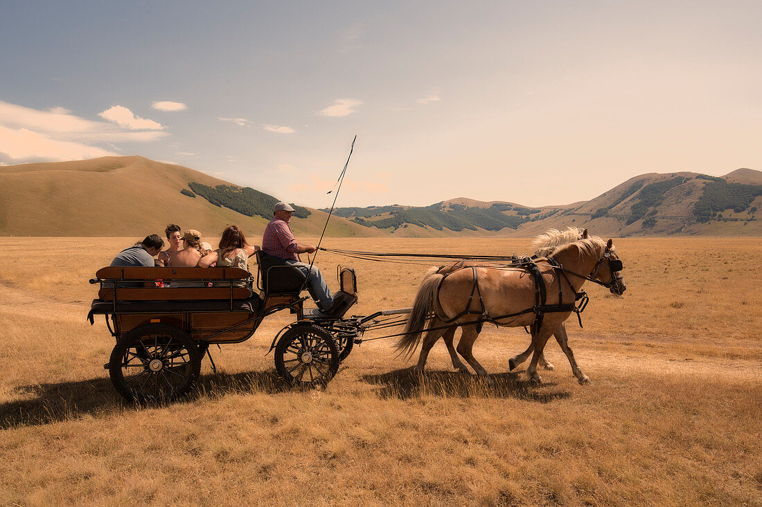 Europe,Italy,Umbria,Perugia district, Castelluccio di Norcia Sibillini Ranch