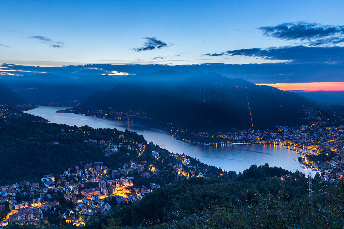 Dawn auf Como, Comer See, Lombardei, Italien, Europa