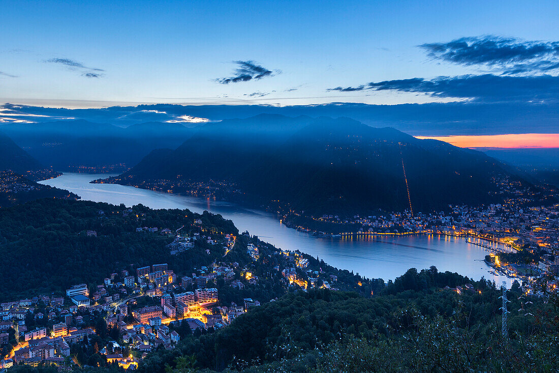 Dawn on Como, lake Como, Lombardy, Italy, Europe