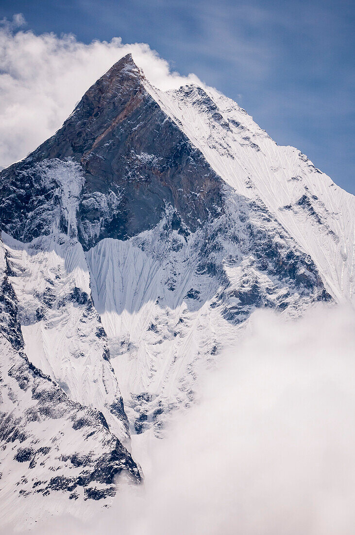 Machapuchare mountain viewed from Annapurna Base Camp,Annapurna region,Nepal, Asia