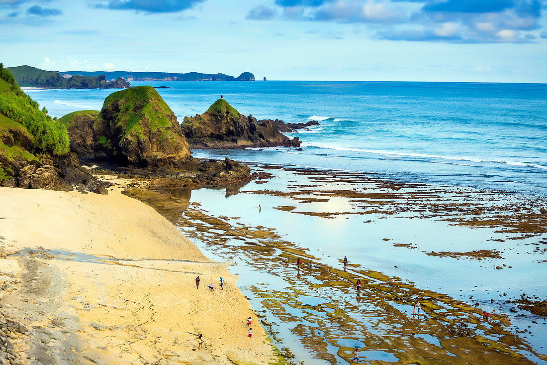 Landschaft der Küste und Strand, Kuta, Lombok, Indonesien