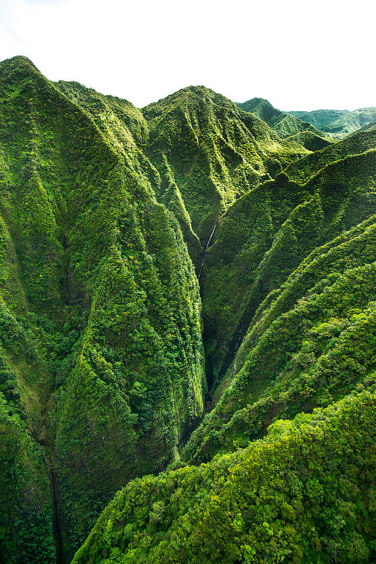 Sacred Falls on east side of Oahu, Hawaii, USA
