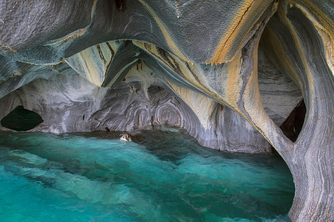 Catedral del Marmol or Marble caves close to Puerto Rio Tranquilo, General Carrera Province, Chile