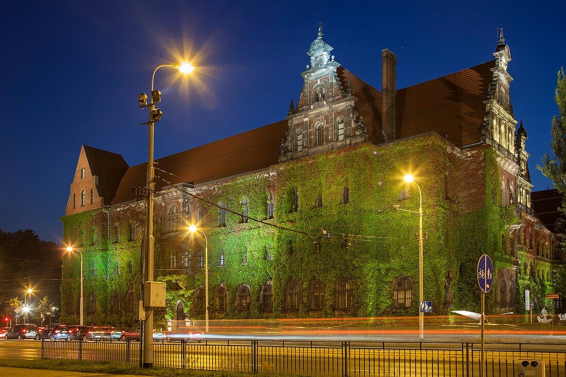 Evening at National Museum in Wroclaw, Poland.