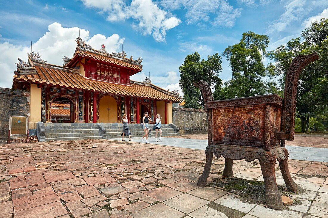 Hien Duc Gate at the Tomb of Minh Mang (Hieu Tomb). Hue, Vietnam.